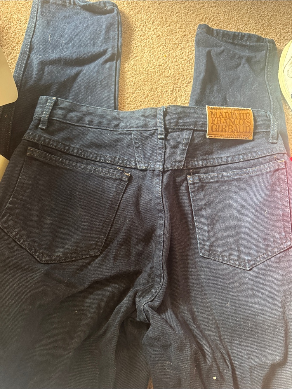 Vintage Marithe Francois Girbaud Straight leg Jeans blue retro stone washed